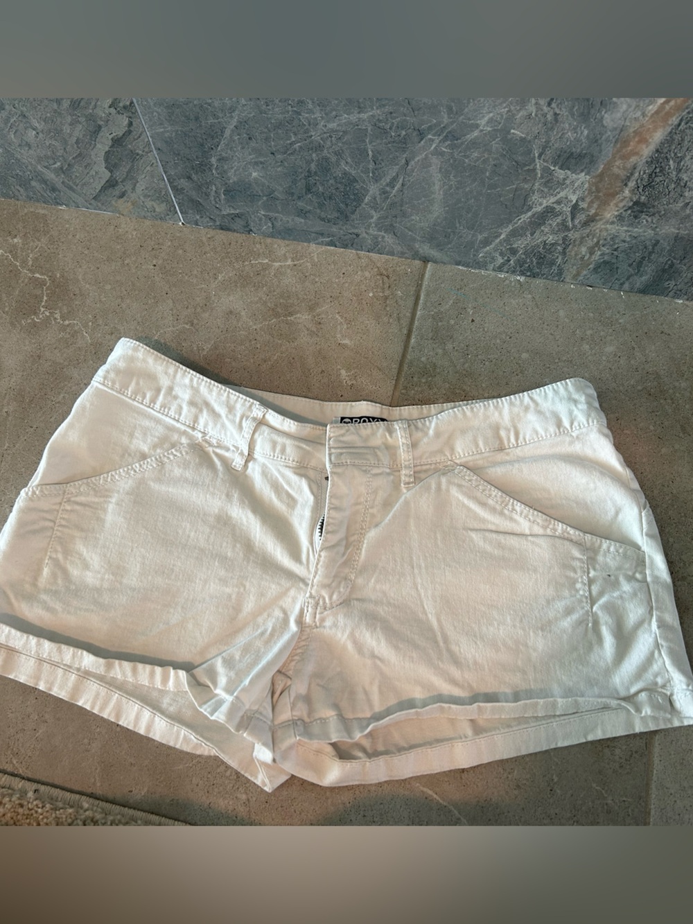 Roxy Juniors White Shorty Shorts Size 7